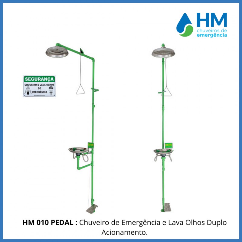 Chuveiro de emergencia lava olhos