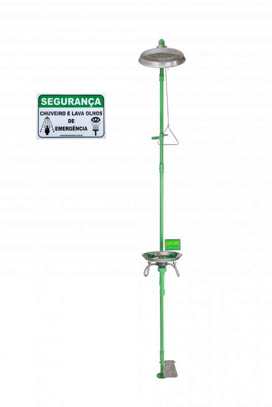 Chuveiro de emergencia lava olhos