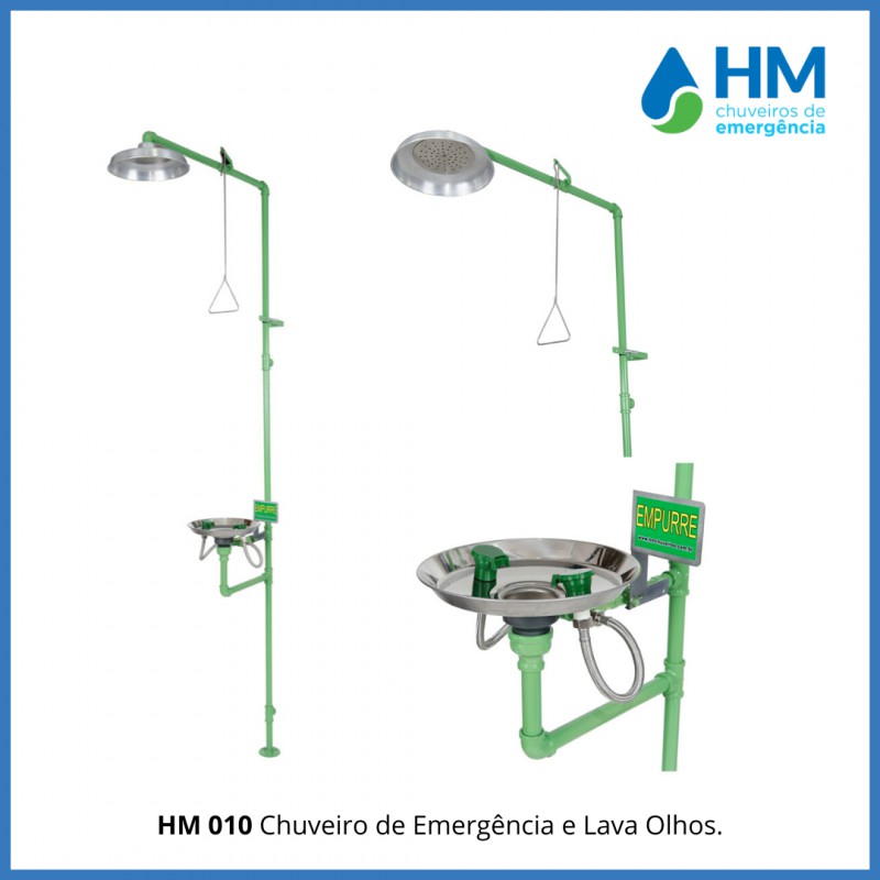 Chuveiro de emergencia lava olhos