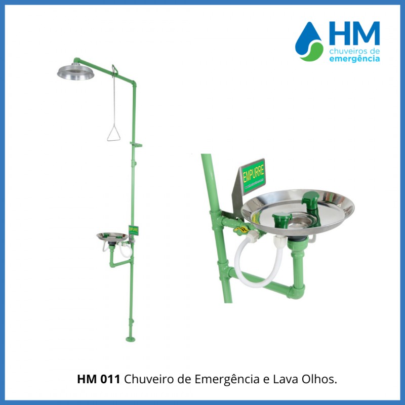 Chuveiro de emergencia lava olhos