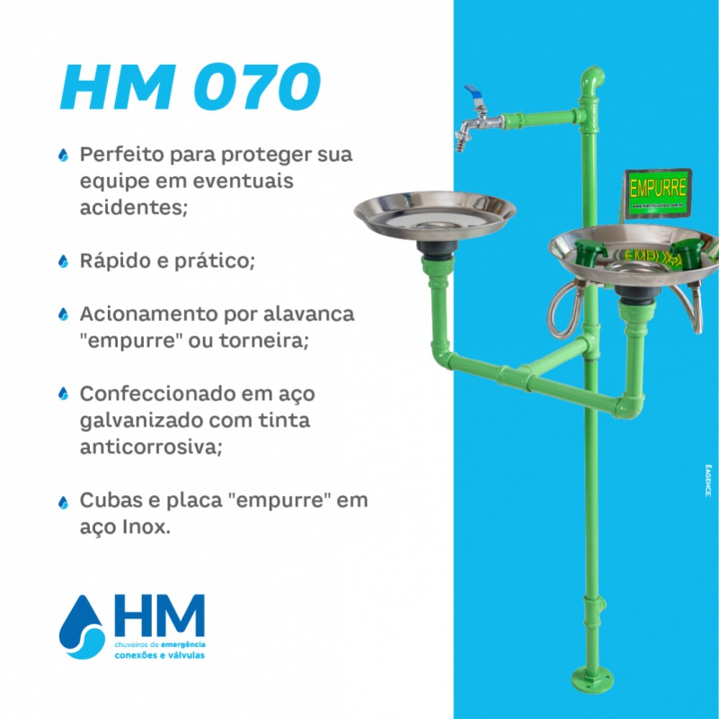 Kit lava olhos de emergencia